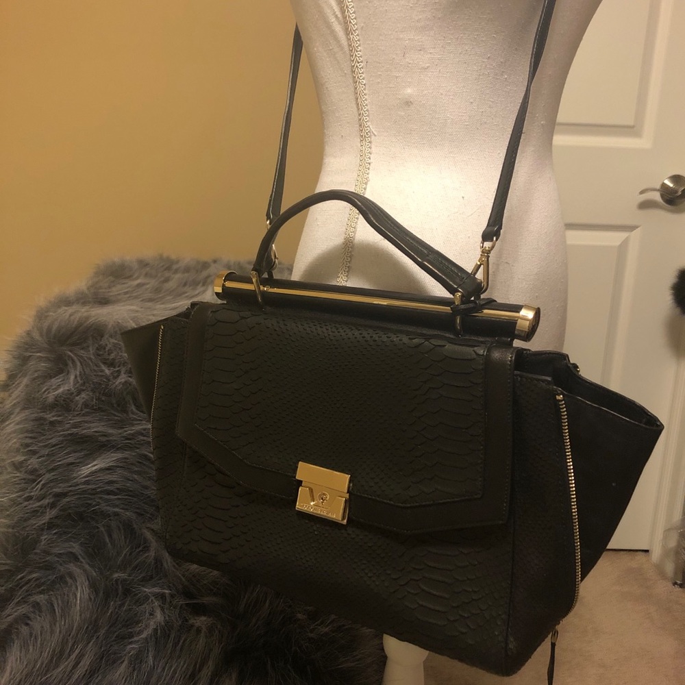 Black Leather BCBG Handbag - Picture 4 of 6